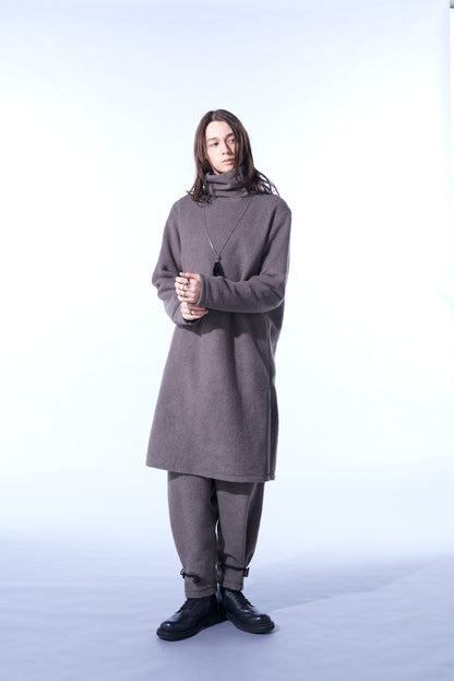 PE/W SLIVER JERSEY TURTLENECK LONG PULLOVER