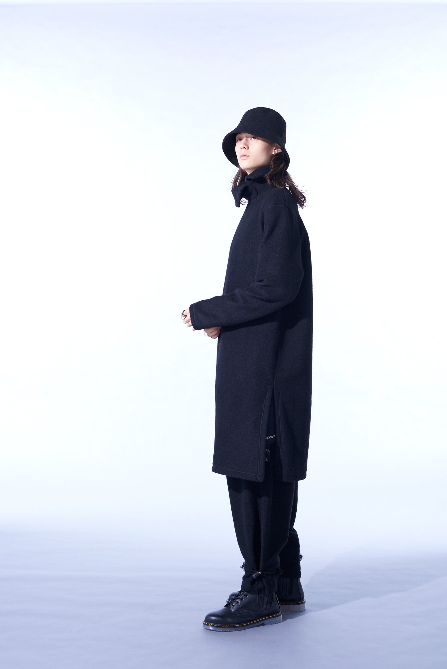 PE/W SLIVER JERSEY TURTLENECK LONG PULLOVER