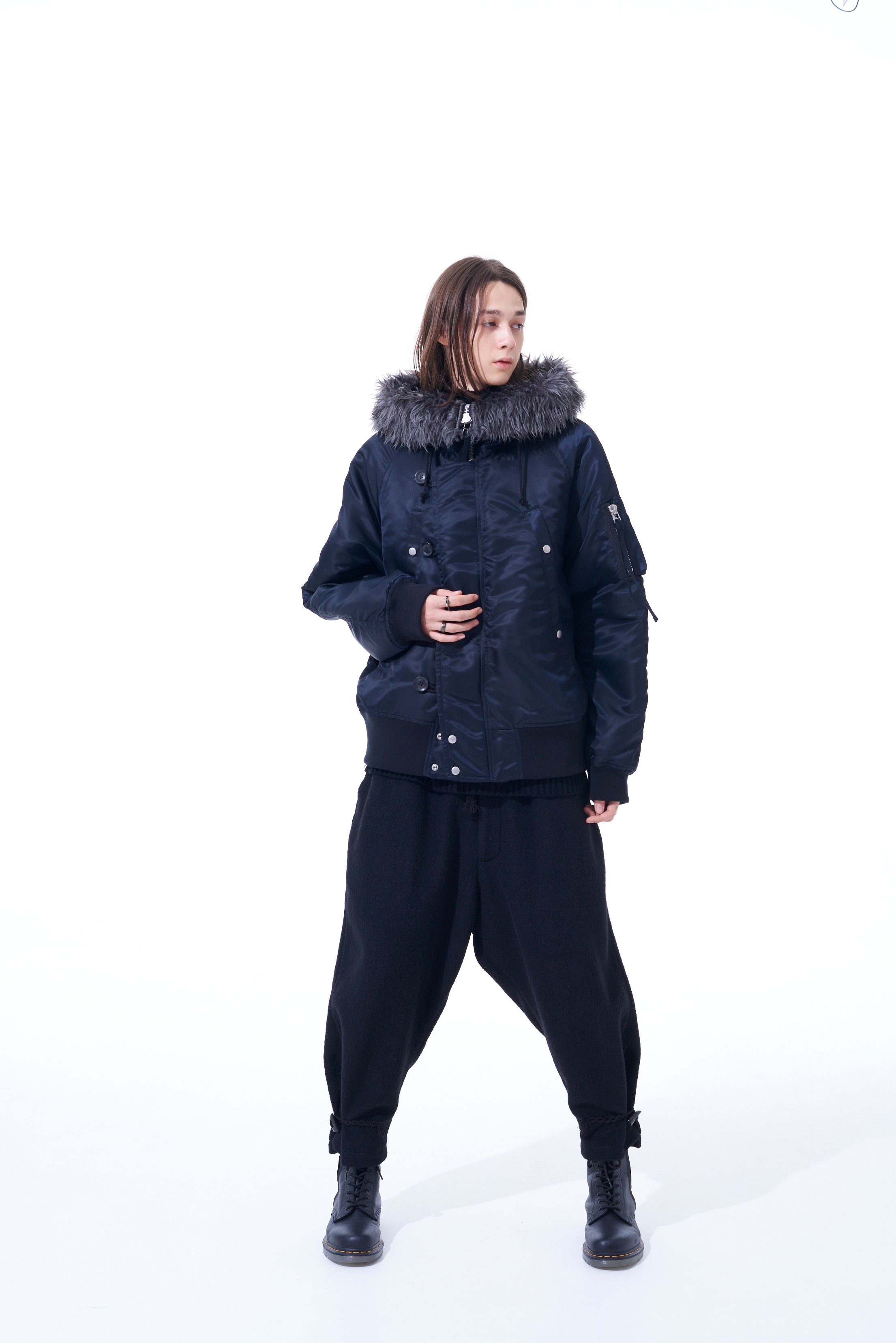 WATER REPELLENT NYLON TWILL OVERSIZED N-2B FLIGHT JACKET – THE SHOP YOHJI  YAMAMOTO