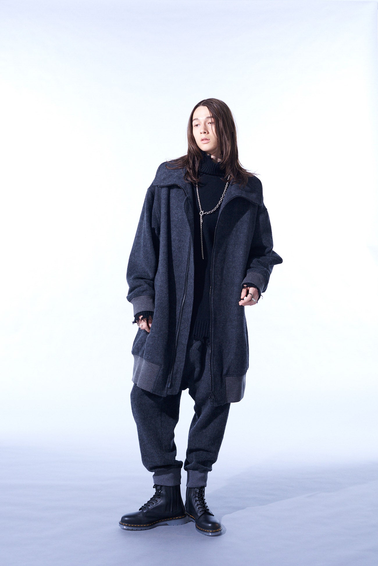 ECO WOOL BEAVER OVERSIZED LONG TRUCK TOP