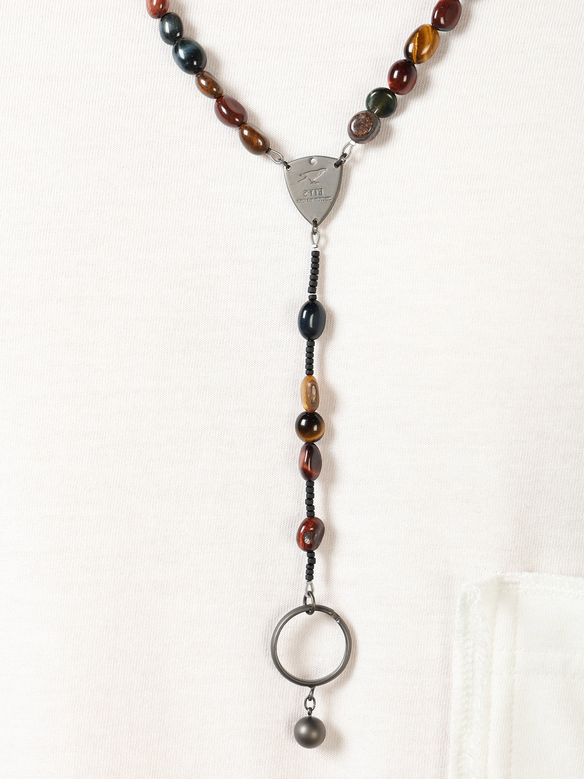 TIGER'S EYE ROSARY NECKLACE