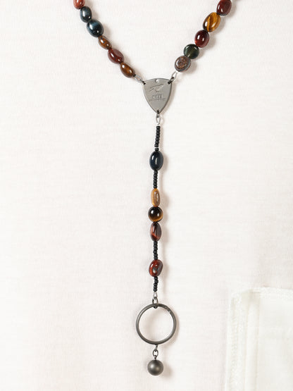 TIGER'S EYE ROSARY NECKLACE