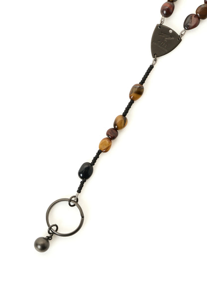 TIGER'S EYE ROSARY NECKLACE