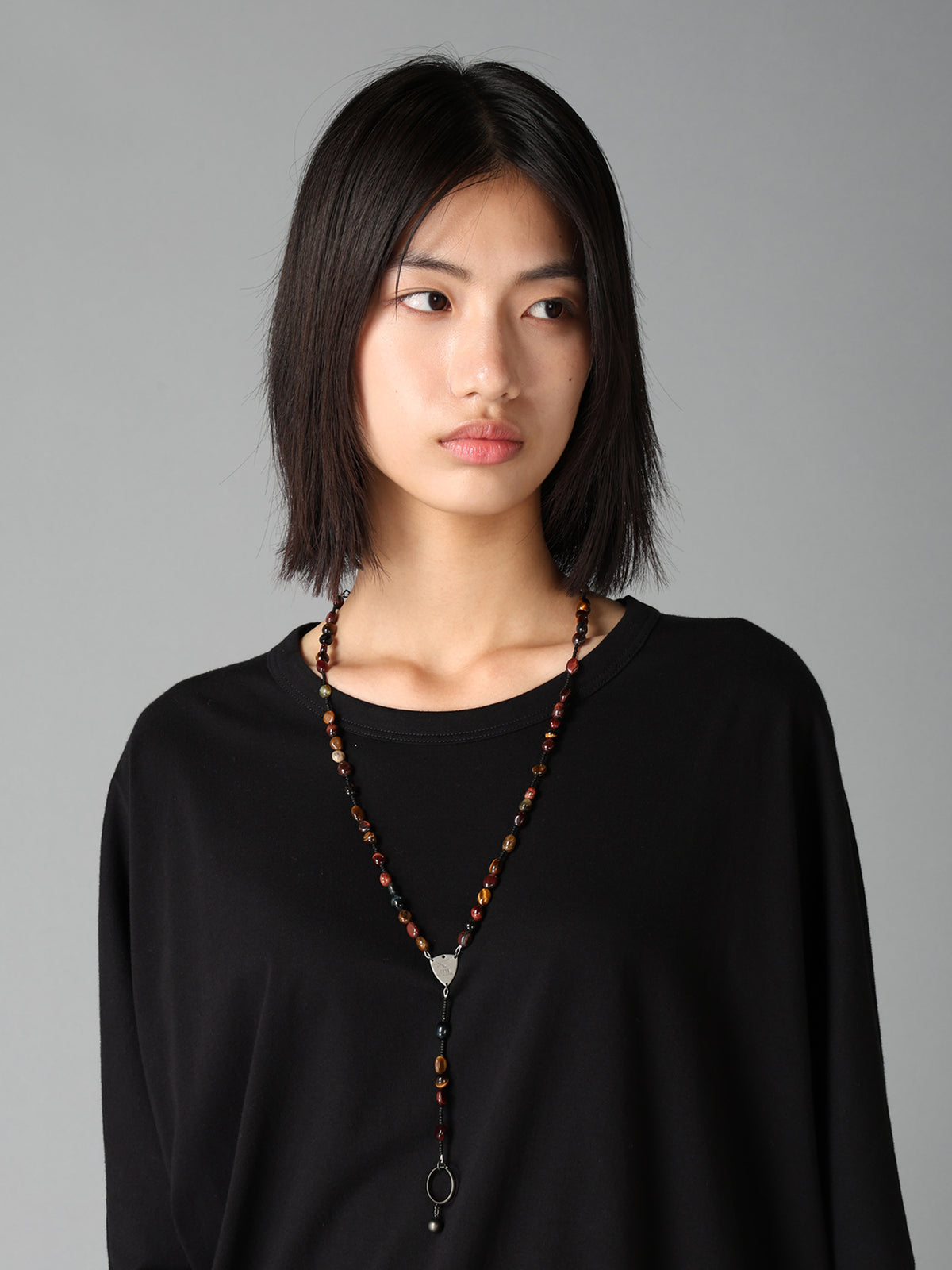 TIGER'S EYE ROSARY NECKLACE