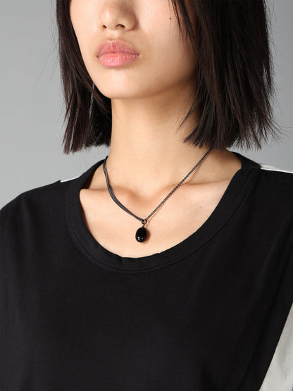 ONYX DROP NECKLACE