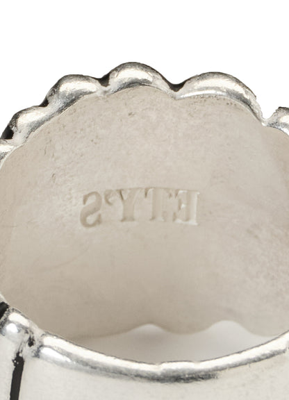 INDIAN MOTIF TEXTURED BAND RING
