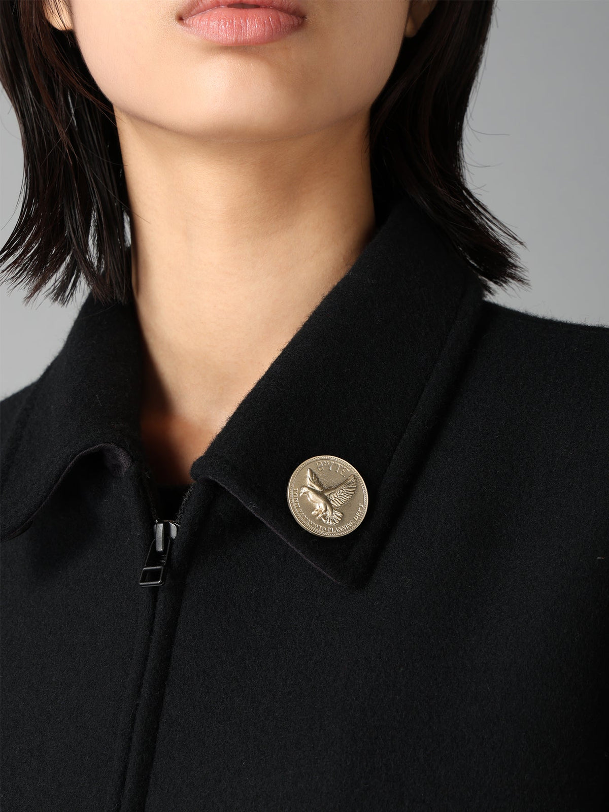 DOVE MOTIF AND S'YTE LOGO PIN