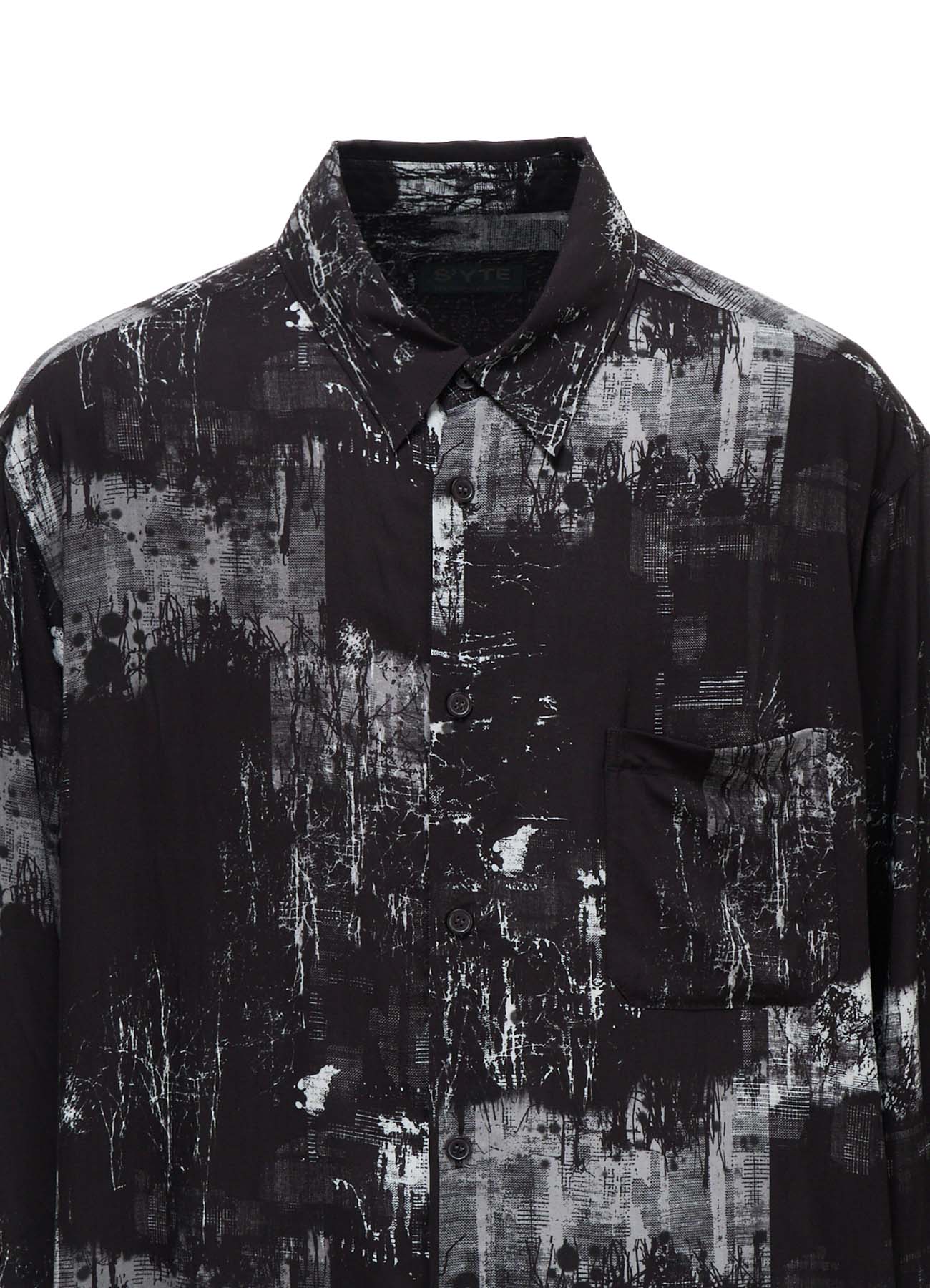 WITHERED BRANCH PRINT RAYON LONG REGULAR SHIRT – THE SHOP YOHJI
