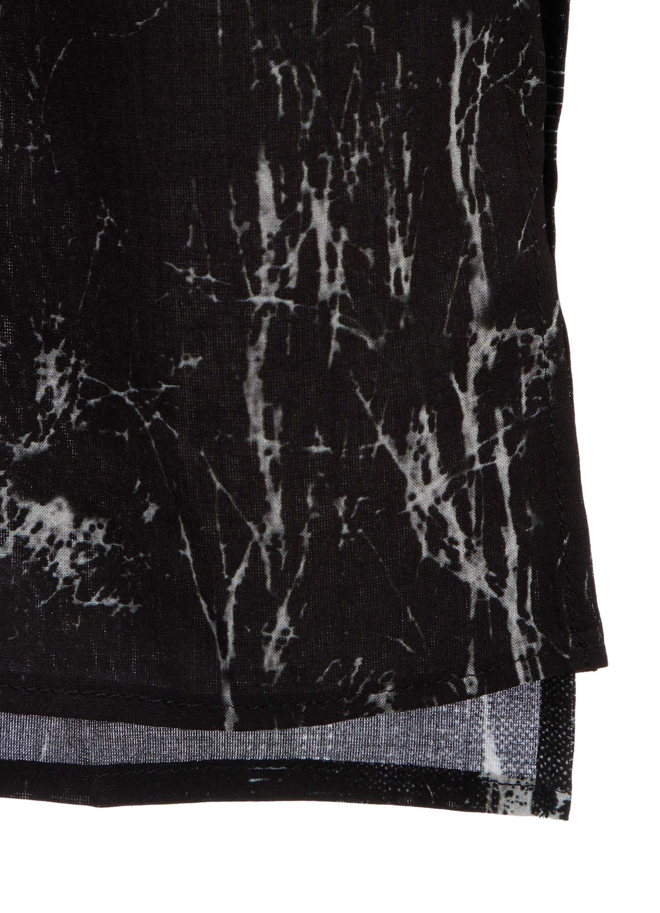 WITHERED BRANCH PRINT RAYON LONG REGULAR SHIRT