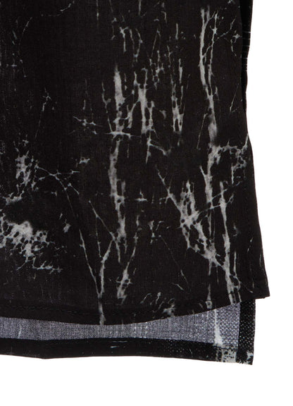WITHERED BRANCH PRINT RAYON LONG REGULAR SHIRT