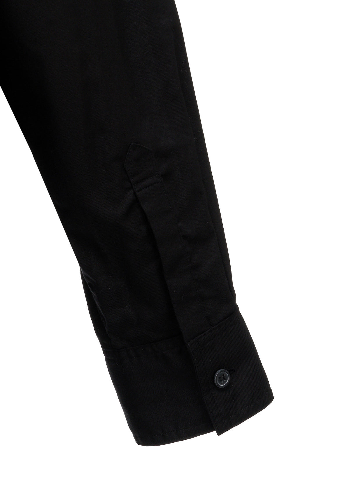 COTTON TWILL VEST-FRONT COLLARLESS SHIRT