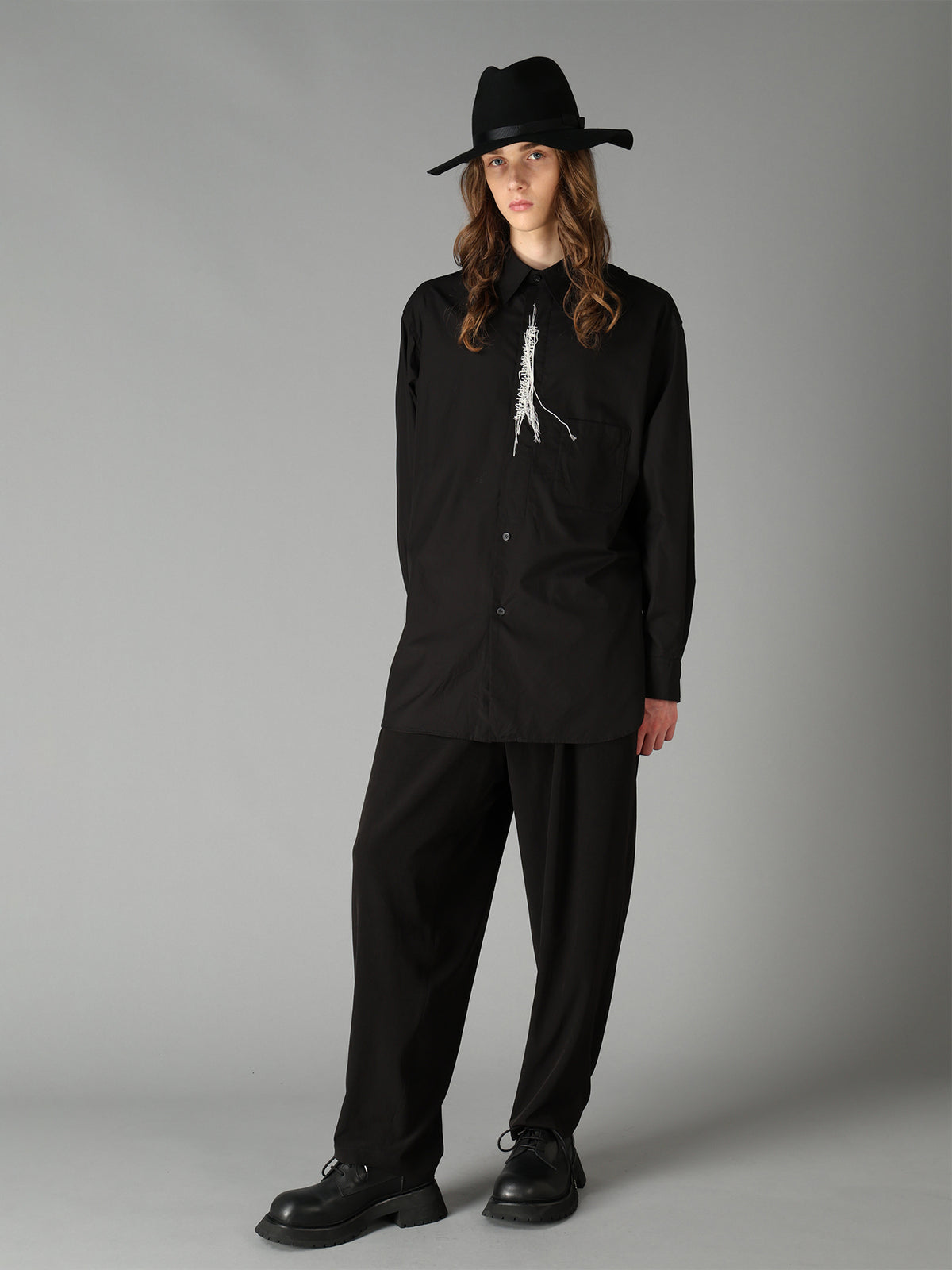 100/2 COTTON BROAD HALF CONCEALED PLACKET RAGULAR SHIRT