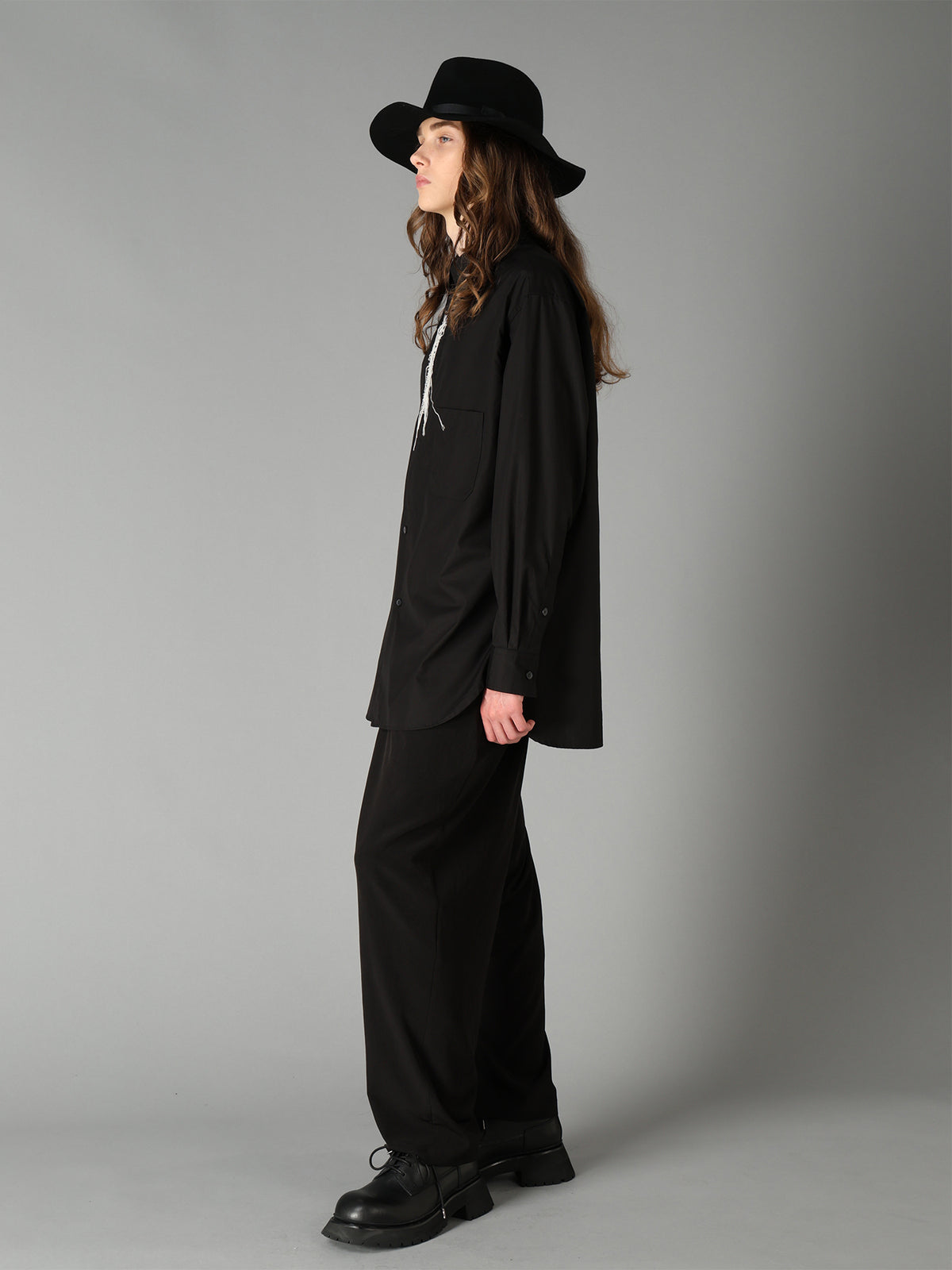 100/2 COTTON BROAD HALF CONCEALED PLACKET RAGULAR SHIRT