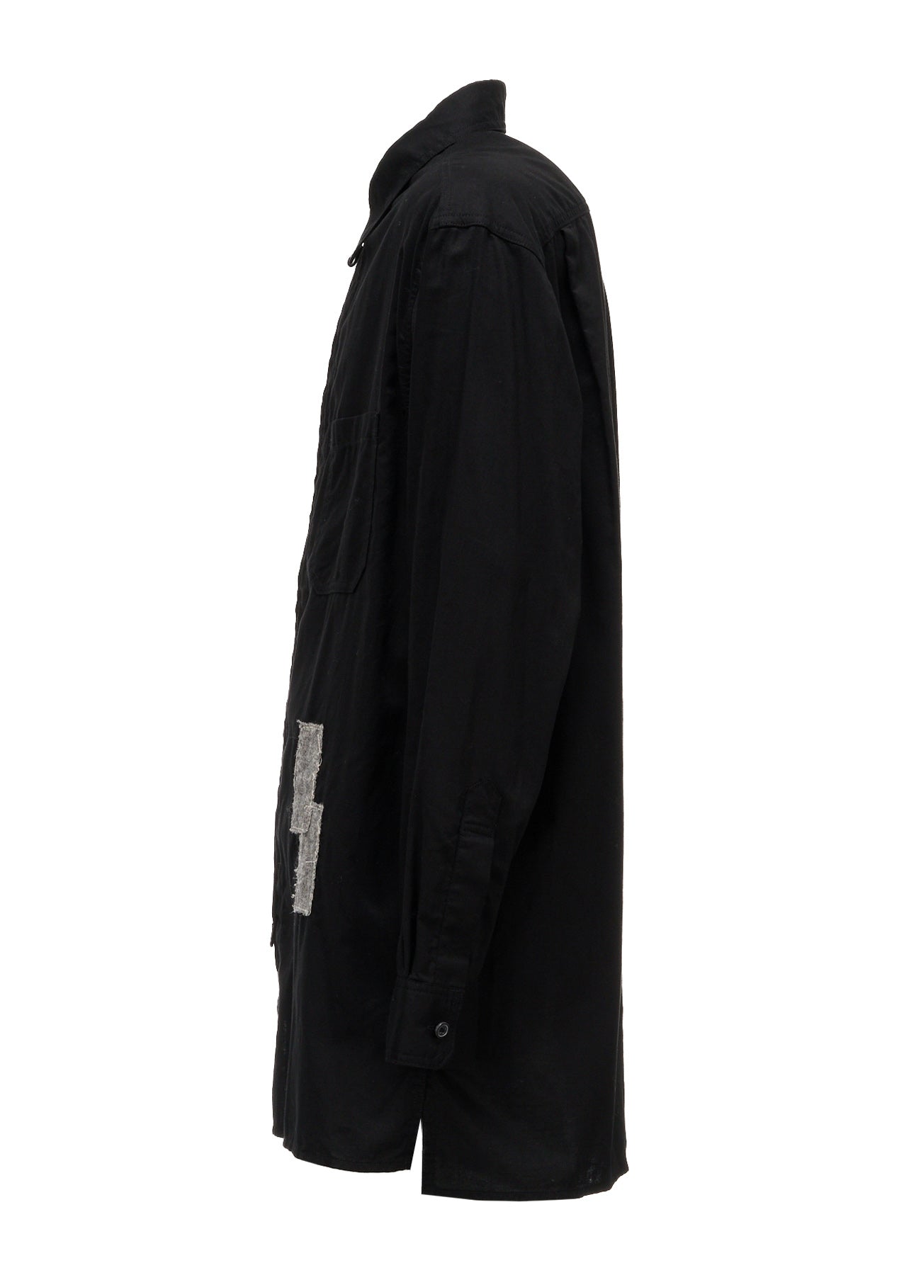 COTTON TWILL PATCHWORK ZIP-UP REGULAR SHIRT – THE SHOP YOHJI YAMAMOTO