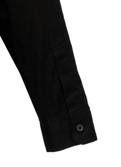 COTTON TWILL PATCHWORK ZIP-UP REGULAR SHIRT