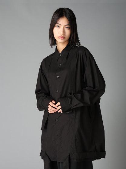 100/2 COTTON BROAD BELT DETAIL BIG SHIRT