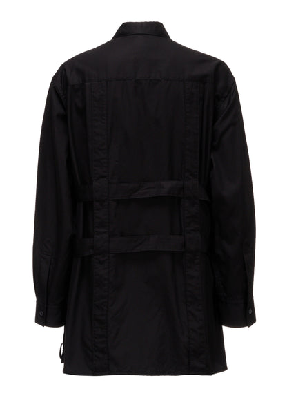 100/2 COTTON BROAD BELT DETAIL BIG SHIRT