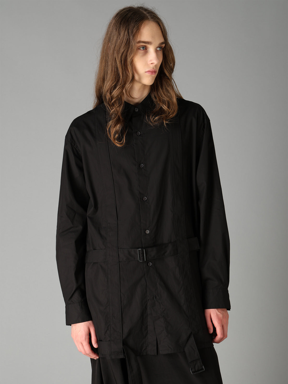 100/2 COTTON BROAD BELT DETAIL BIG SHIRT