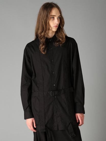 100/2 COTTON BROAD BELT DETAIL BIG SHIRT