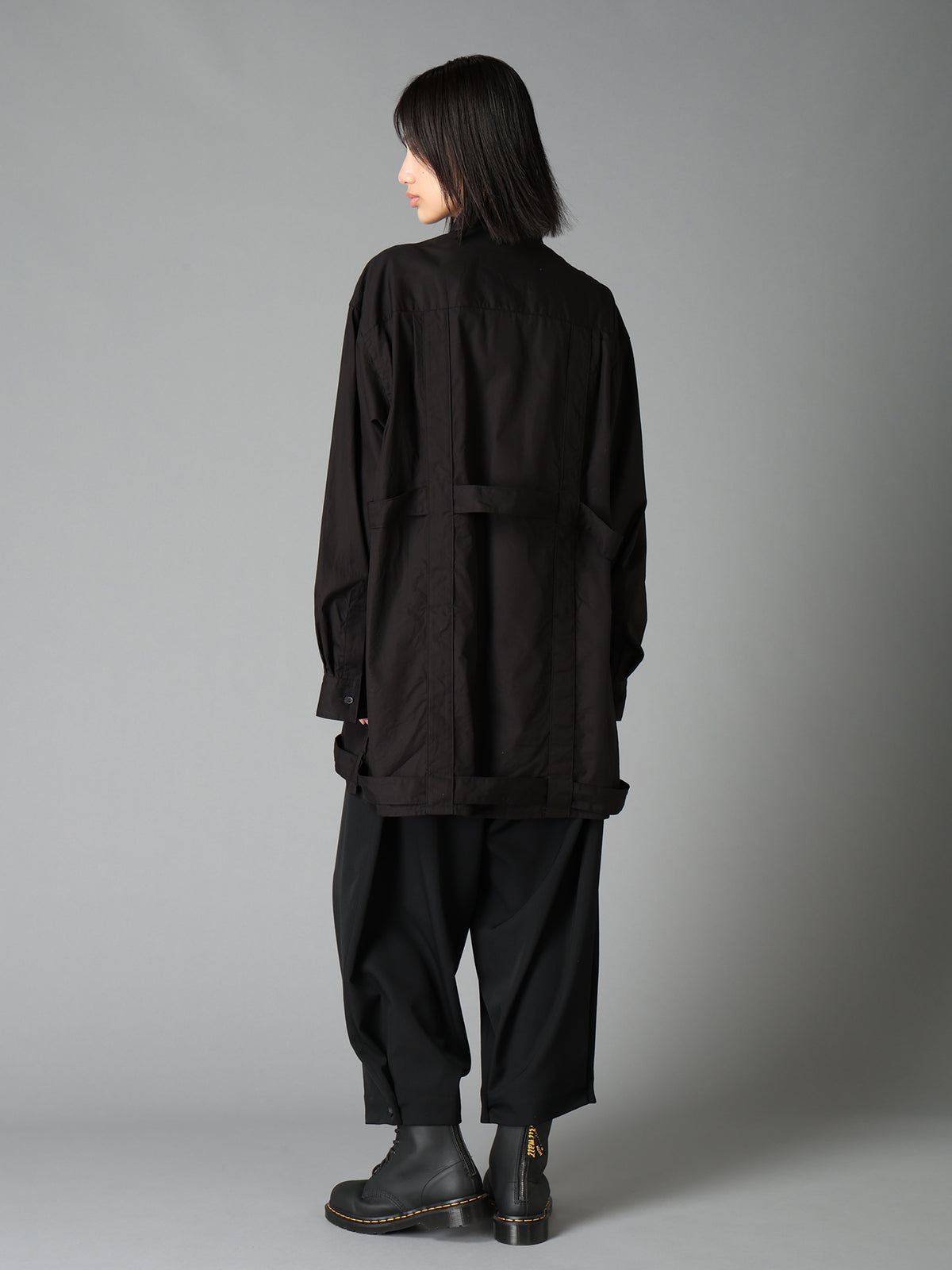 100/2 COTTON BROAD BELT DETAIL BIG SHIRT