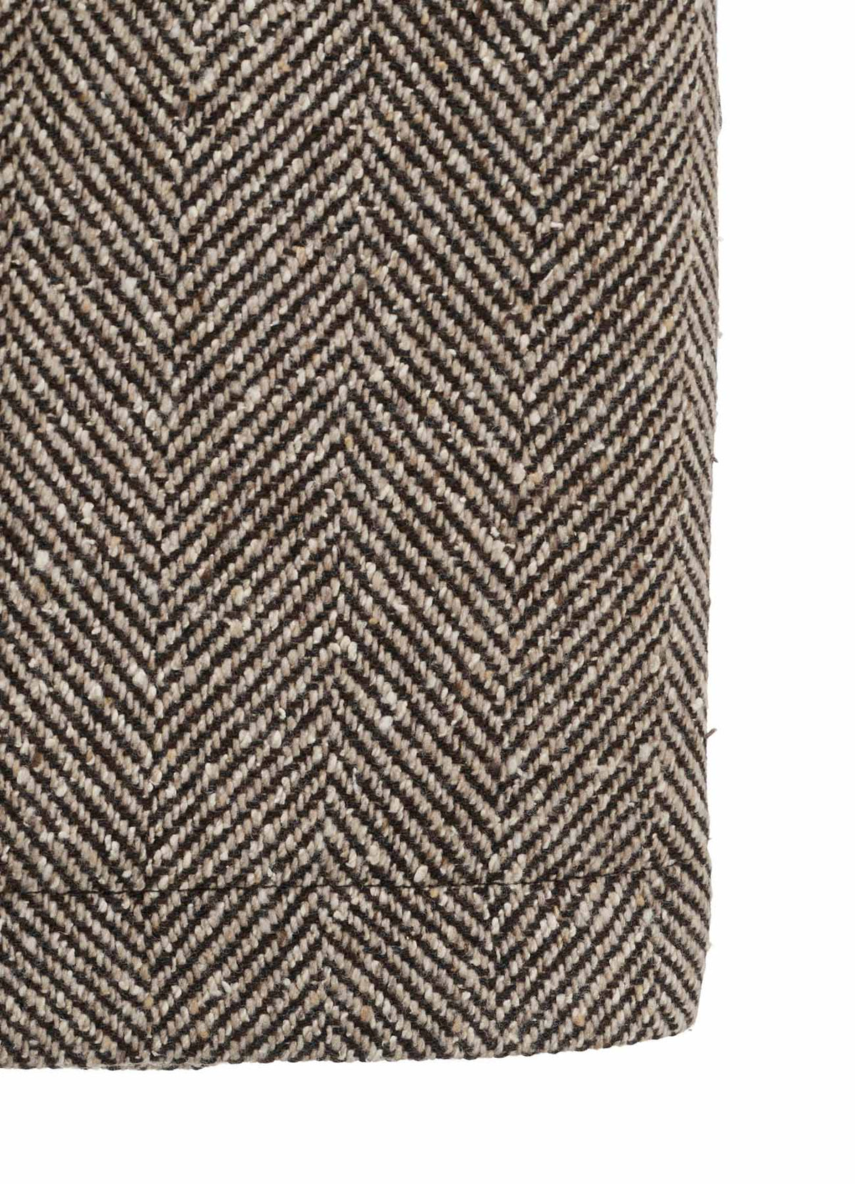 WOOL BLEND ROVING NEP HERRINGBONE HOODED COAT