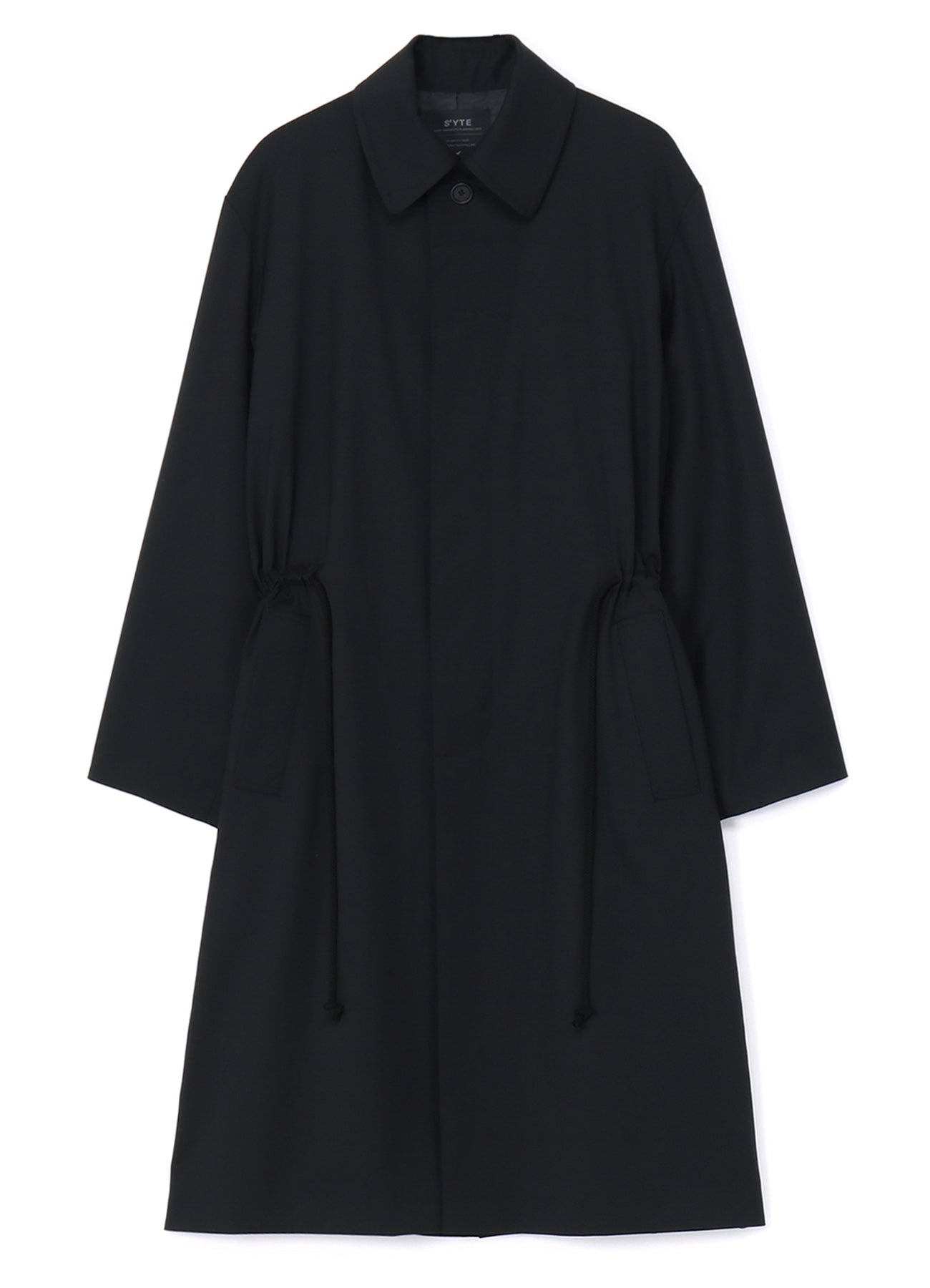 T/W GABARDINE SOUTIEN COLLAR WAIST TIE AND WING LONG COAT