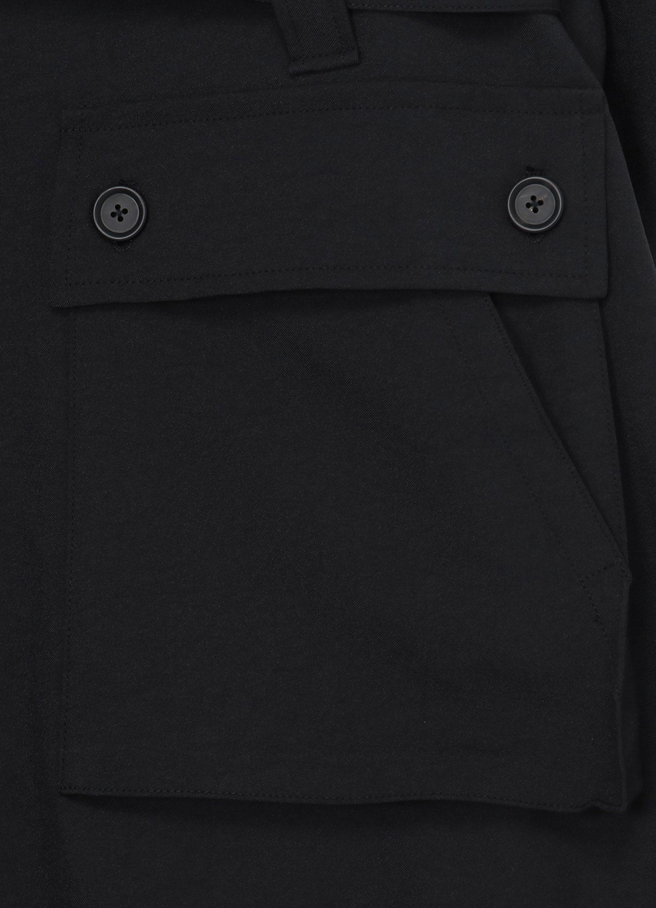 SHIWANOARU POLYESTER STRETCH TWILL BIG TRENCH CARGO POCKET COAT