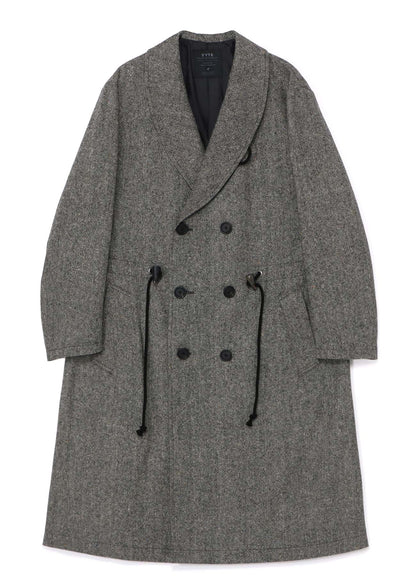 ETERMINE NEP TWEED SHAWL COLLAR DOUBLE COAT