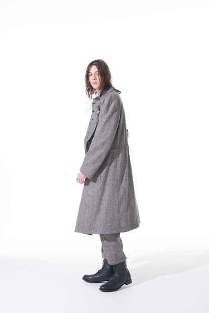 ETERMINE NEP TWEED SHAWL COLLAR DOUBLE COAT