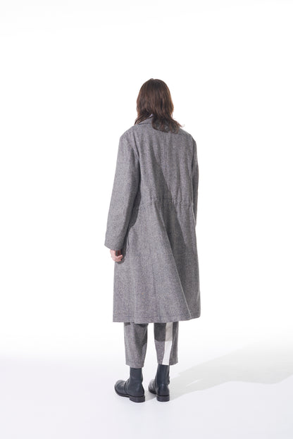 ETERMINE NEP TWEED SHAWL COLLAR DOUBLE COAT