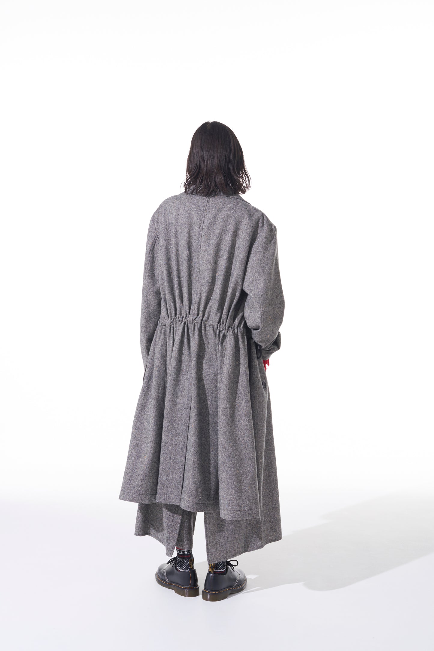 ETERMINE NEP TWEED SHAWL COLLAR DOUBLE COAT