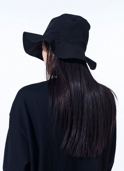 CREPE de CHINE WIDE BRIM HAT