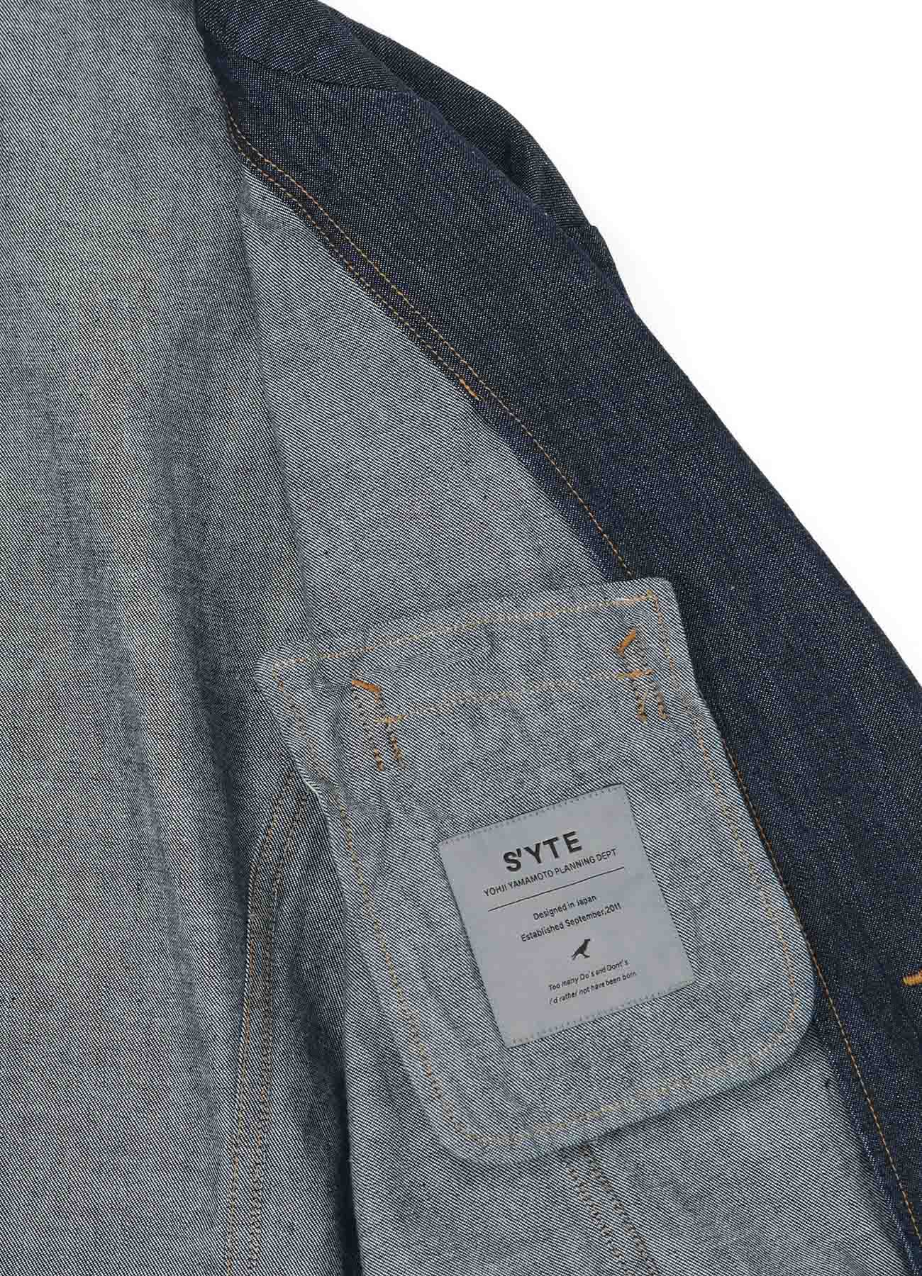 10OZ DENIM PEAKED JACKET – THE SHOP YOHJI YAMAMOTO