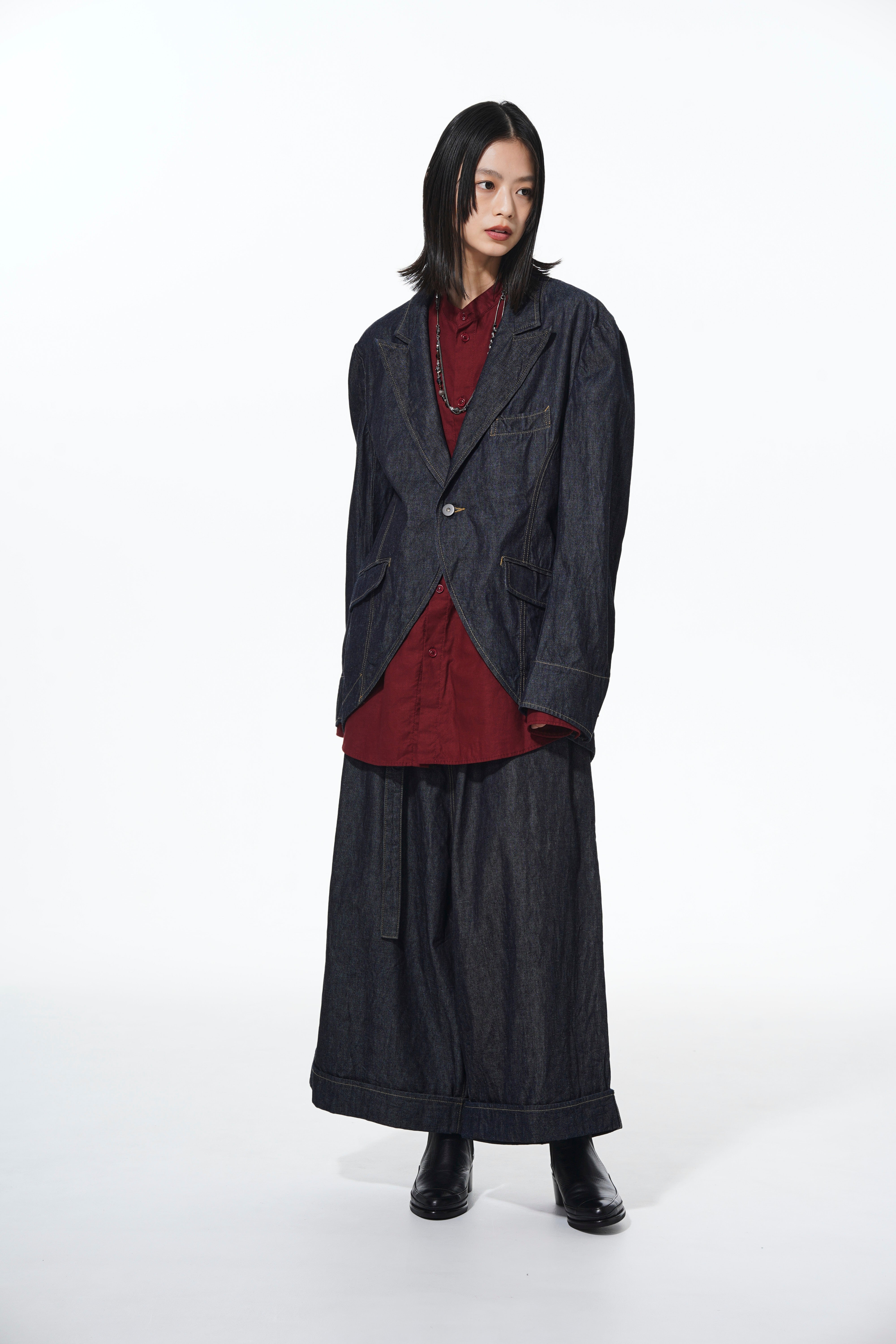 10OZ DENIM PEAKED JACKET – THE SHOP YOHJI YAMAMOTO