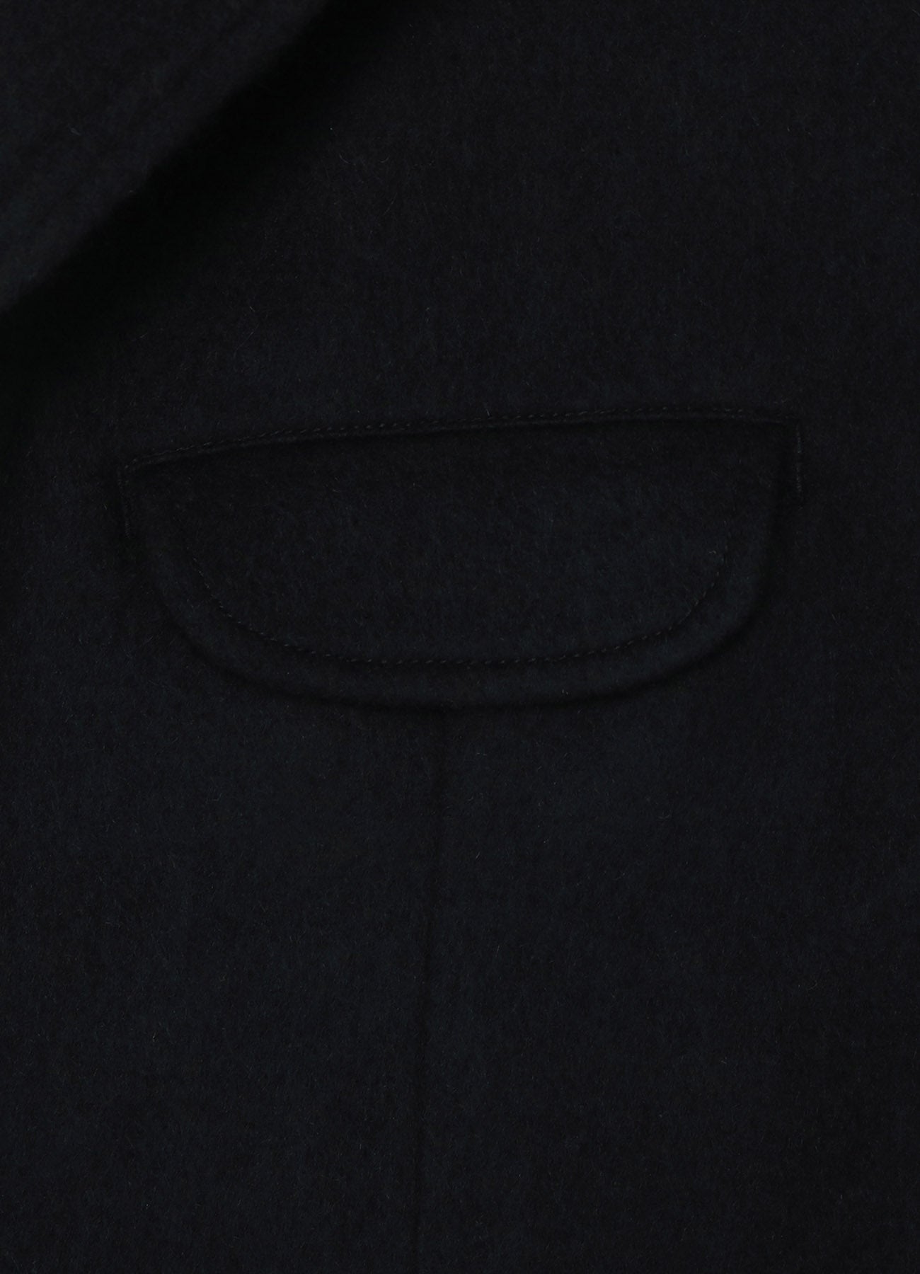 WOOL BEAVER PEAKED LAPEL 4-BUTTON JACKET