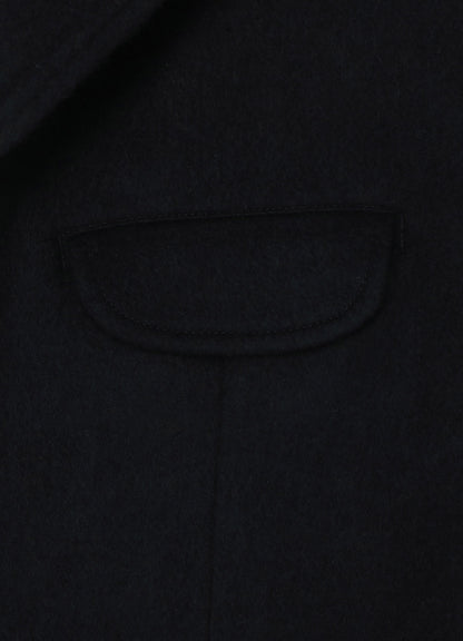 WOOL BEAVER PEAKED LAPEL 4-BUTTON JACKET