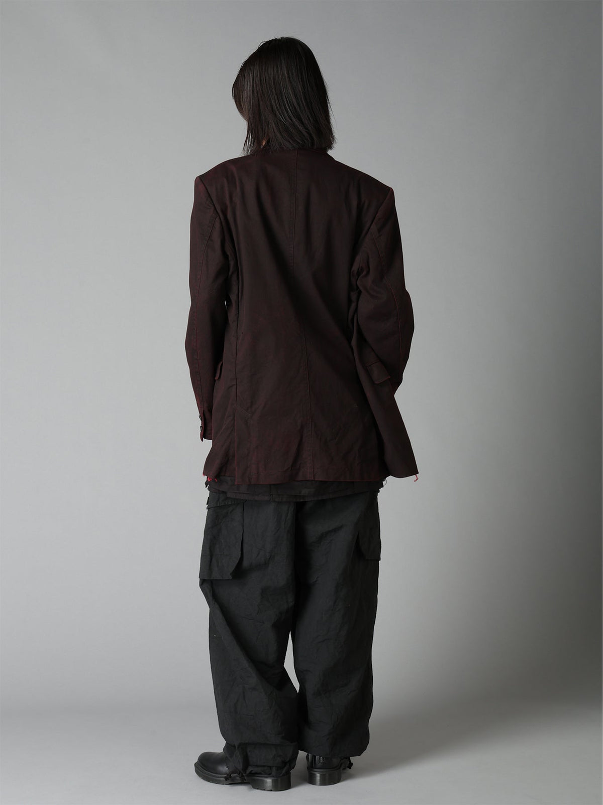 PIGMENT PRINT COTTON TWILL DOUBLE-LAPEL JACKET