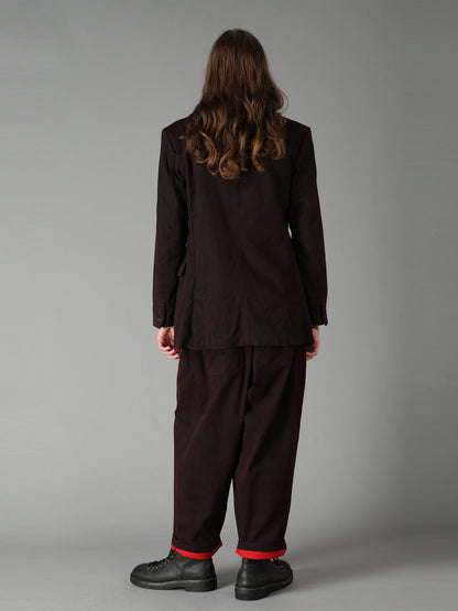 PIGMENT PRINT COTTON TWILL DOUBLE-LAPEL JACKET
