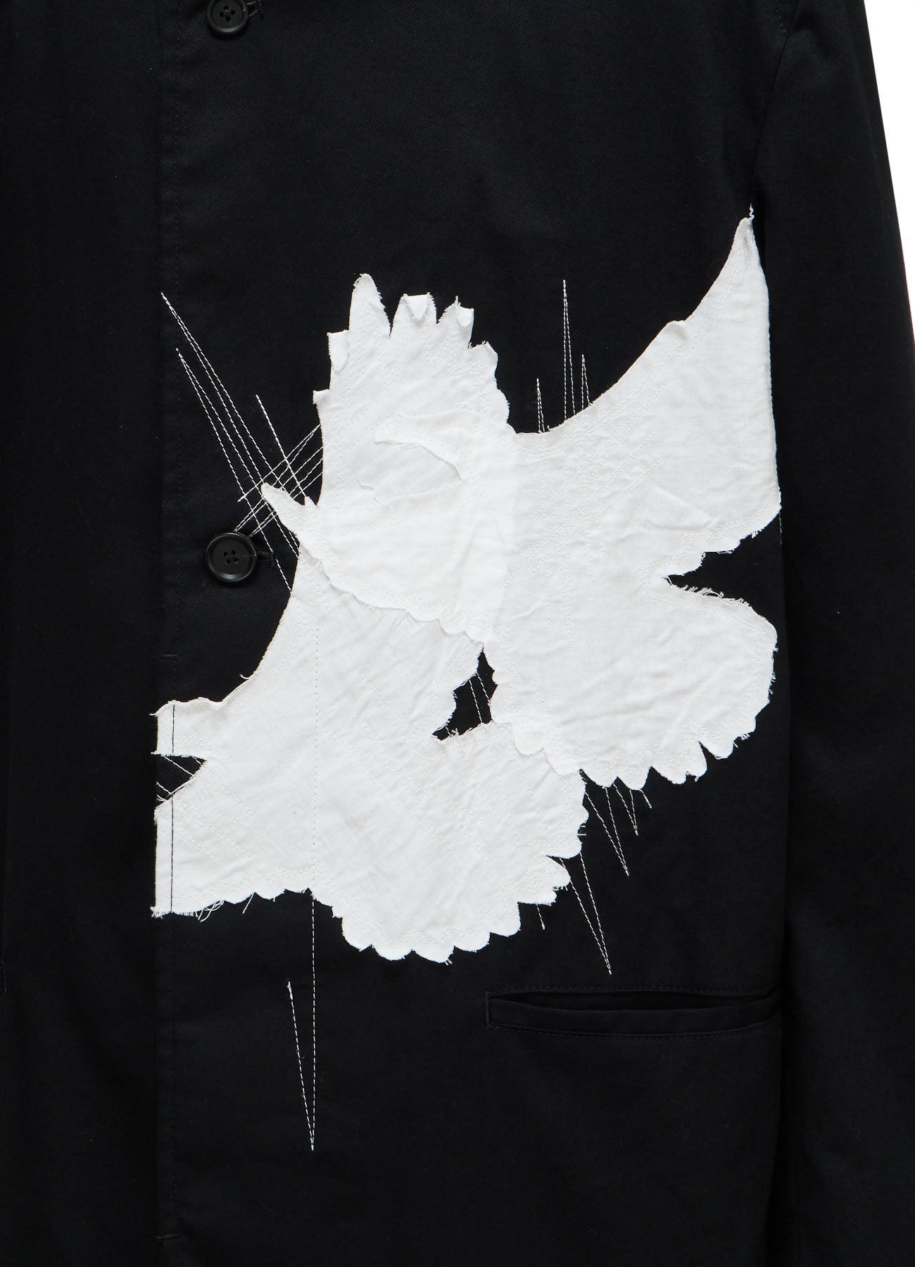 20/COTTON TWILL CROW PATCH JACKET – THE SHOP YOHJI YAMAMOTO