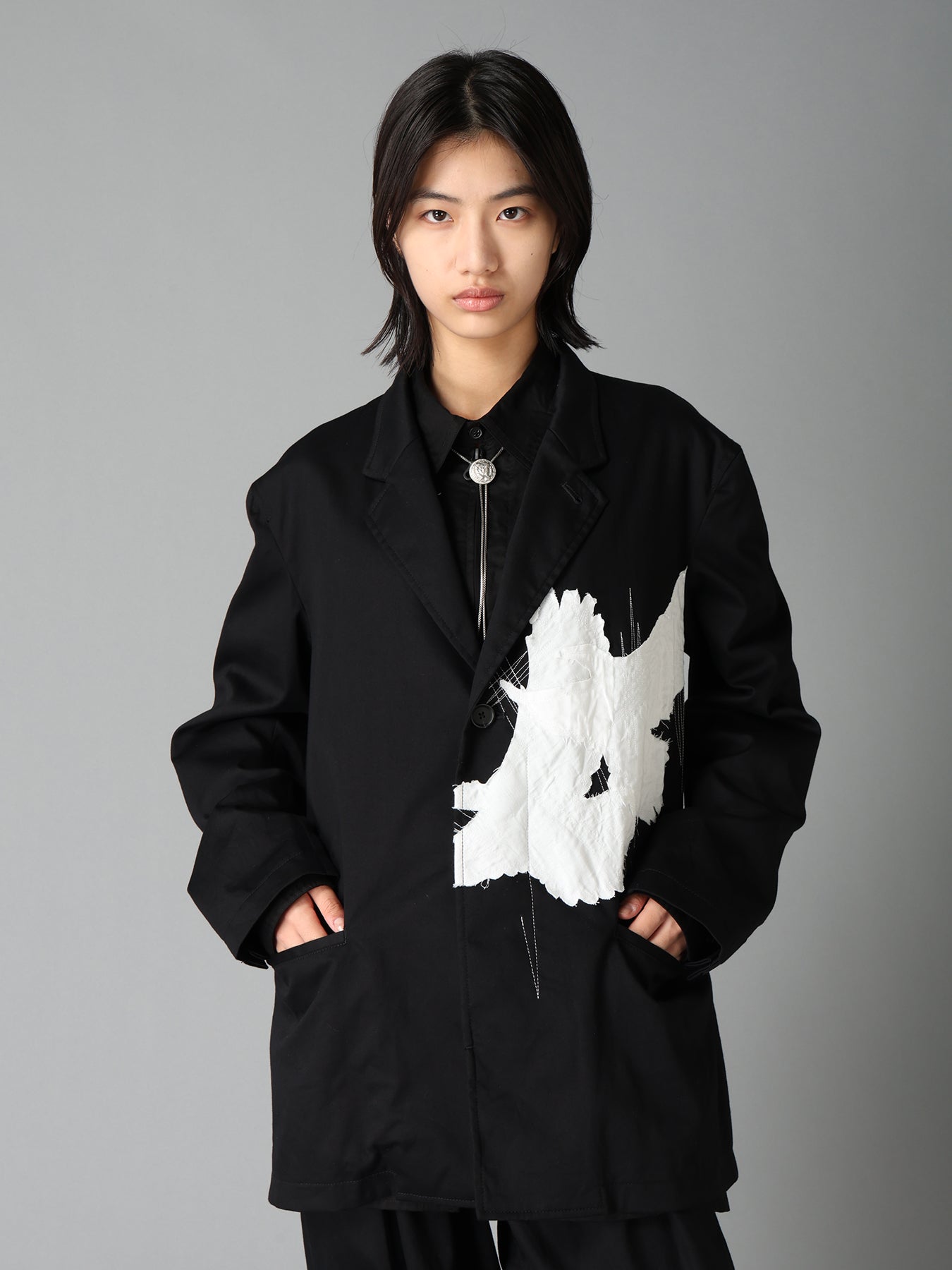 20/COTTON TWILL CROW PATCH JACKET