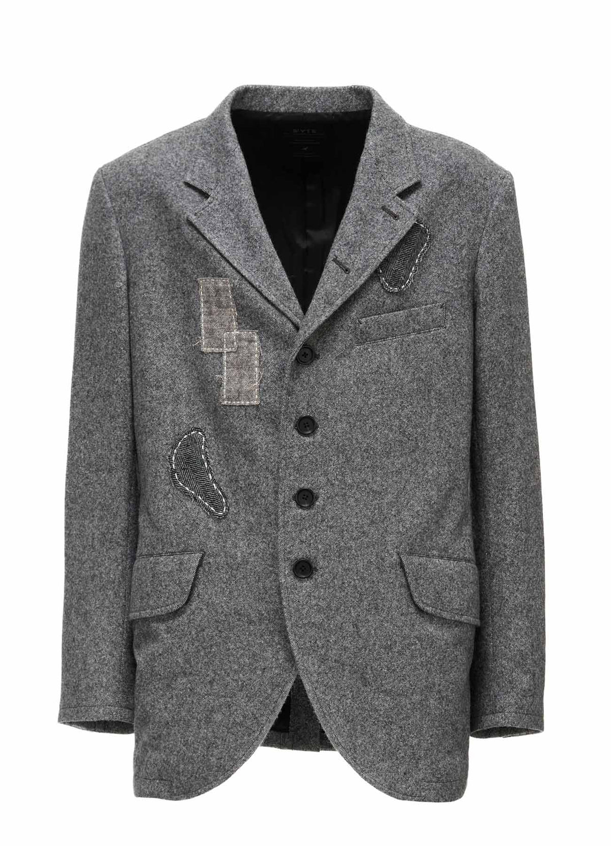 ECO WOOL EMBROIDERIED PATCH JACKET