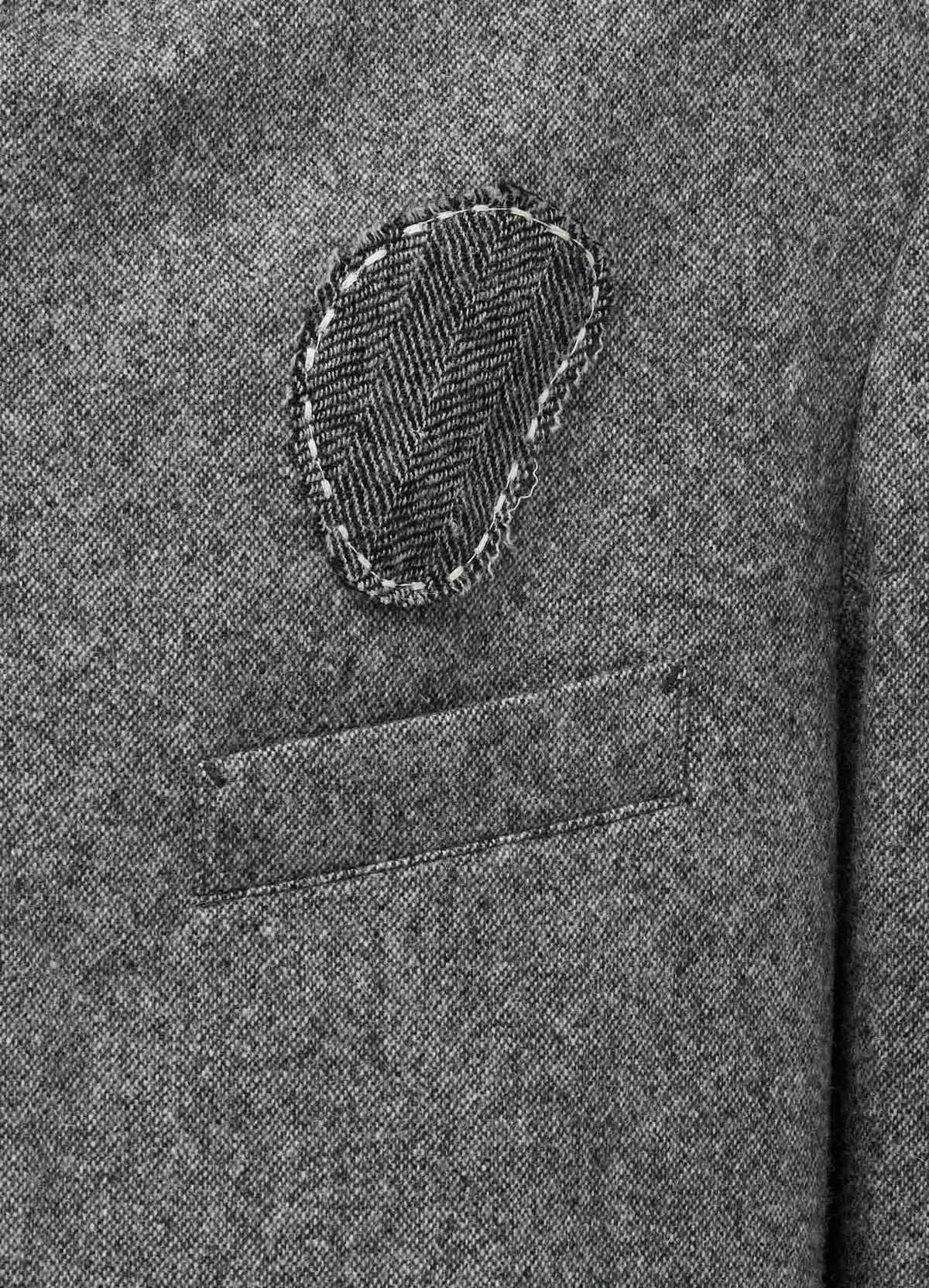ECO WOOL EMBROIDERIED PATCH JACKET