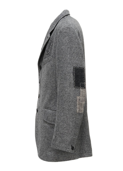 ECO WOOL EMBROIDERIED PATCH JACKET