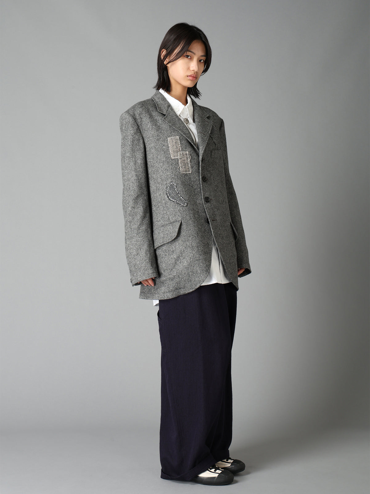 ECO WOOL EMBROIDERIED PATCH JACKET
