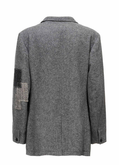 ECO WOOL EMBROIDERIED PATCH JACKET