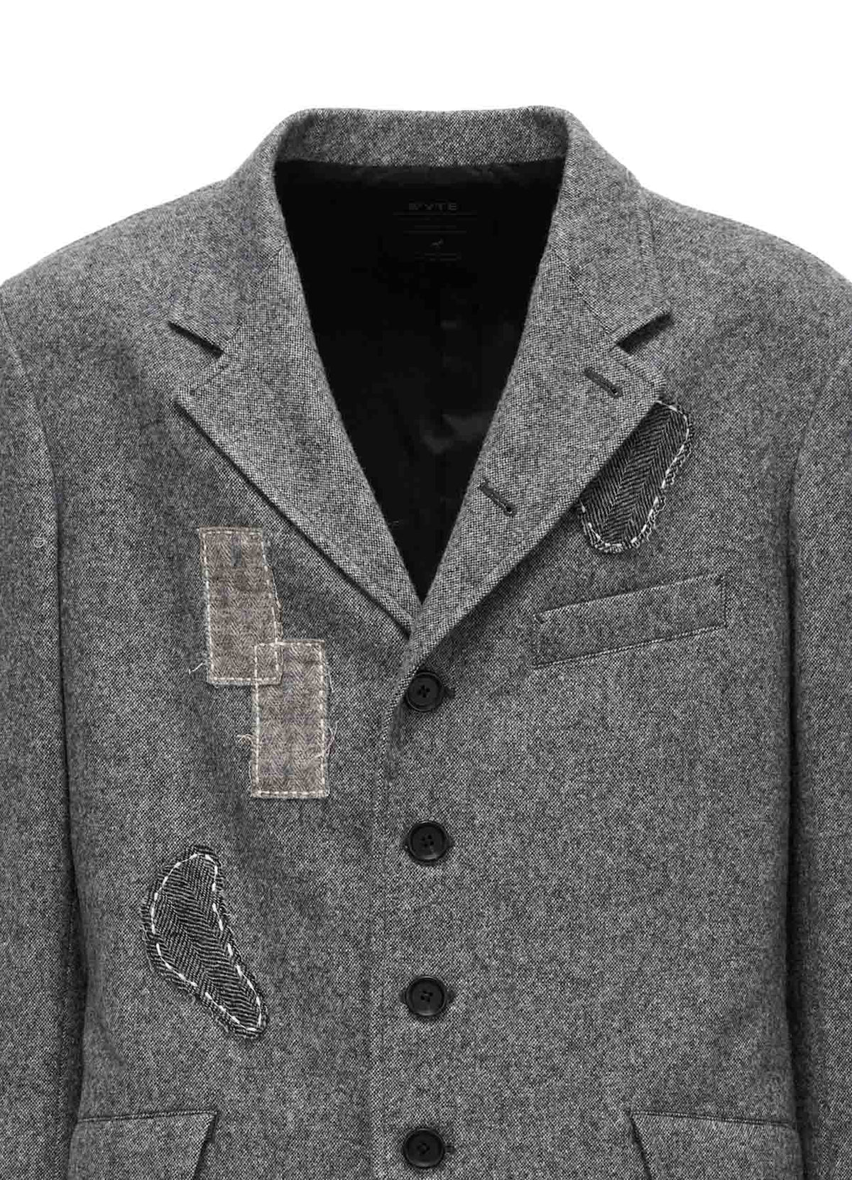 ECO WOOL EMBROIDERIED PATCH JACKET