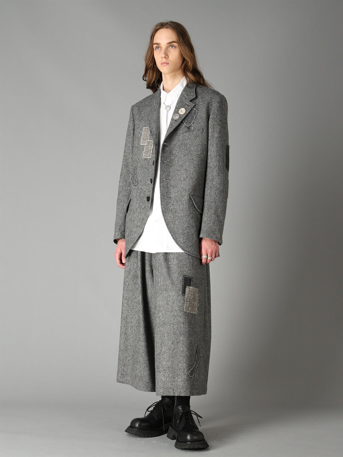 ECO WOOL EMBROIDERIED PATCH JACKET