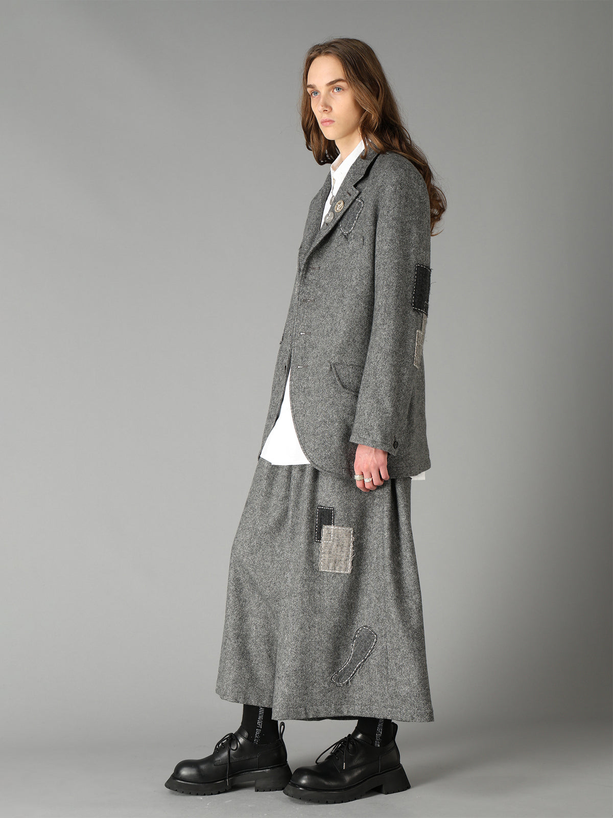 ECO WOOL EMBROIDERIED PATCH JACKET