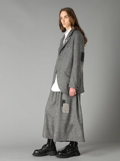 ECO WOOL EMBROIDERIED PATCH JACKET