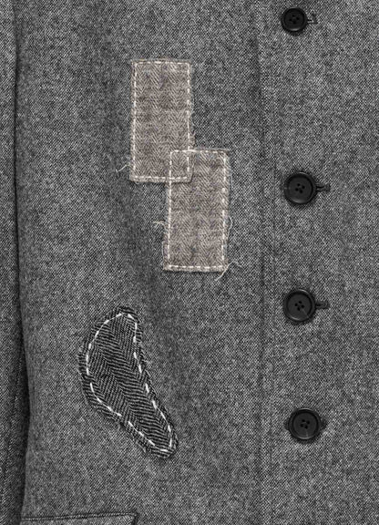 ECO WOOL EMBROIDERIED PATCH JACKET